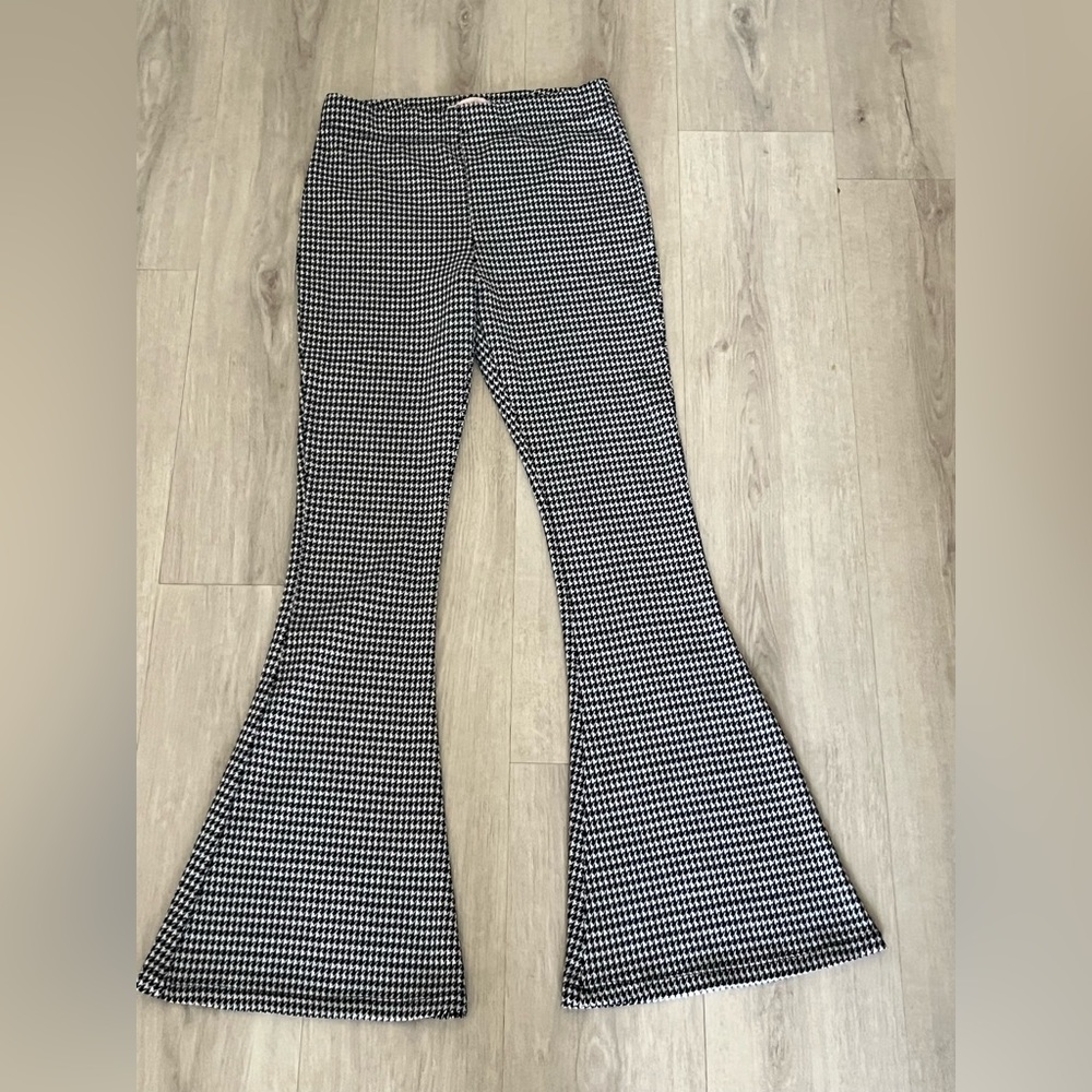 SO Pin Striped High Rise Flared Pants